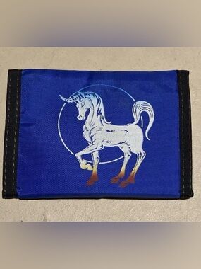 Vintage Unicorn Nylon Hook And Loop Wallet - 80s